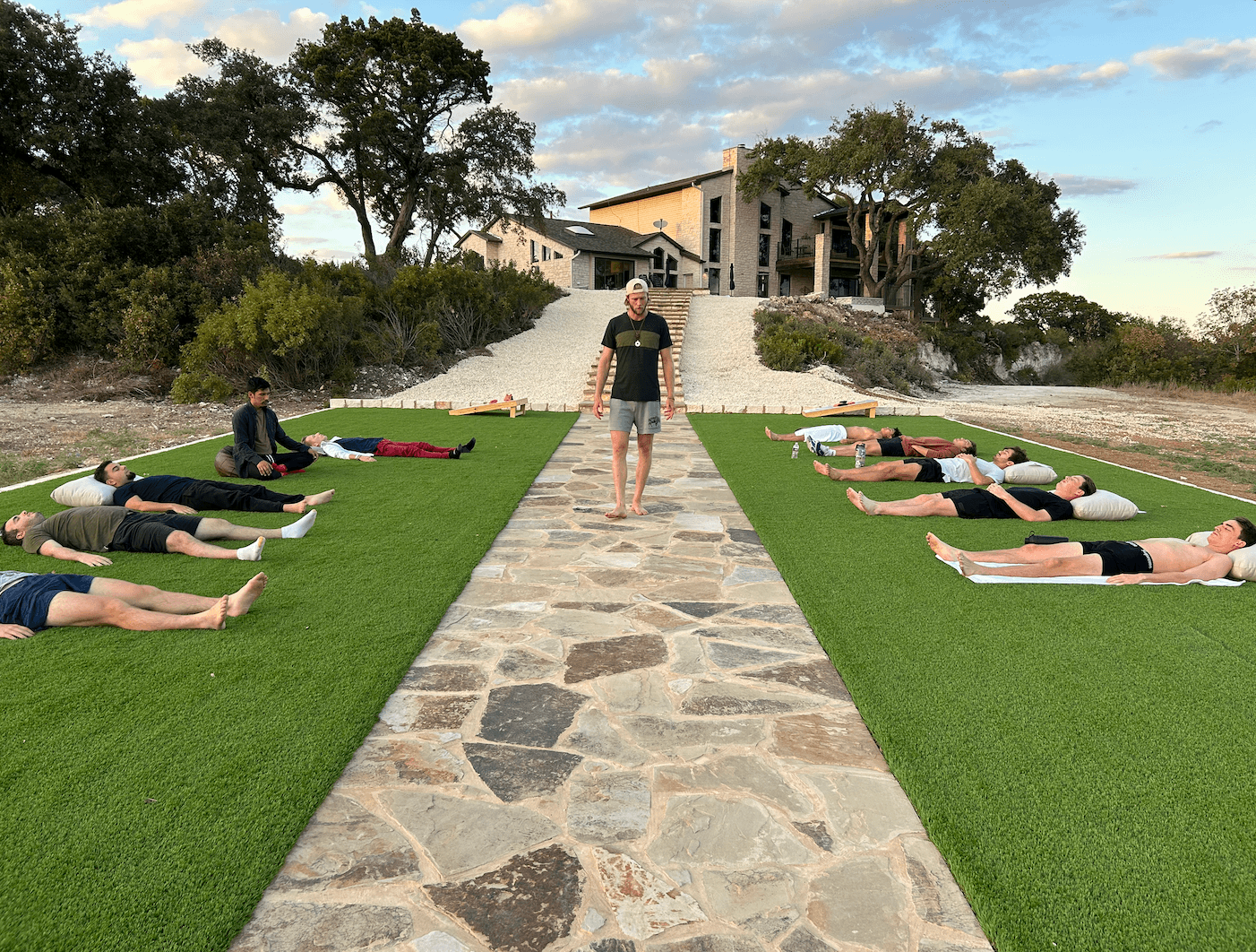 Nick Sweeney providing breathwork techniques